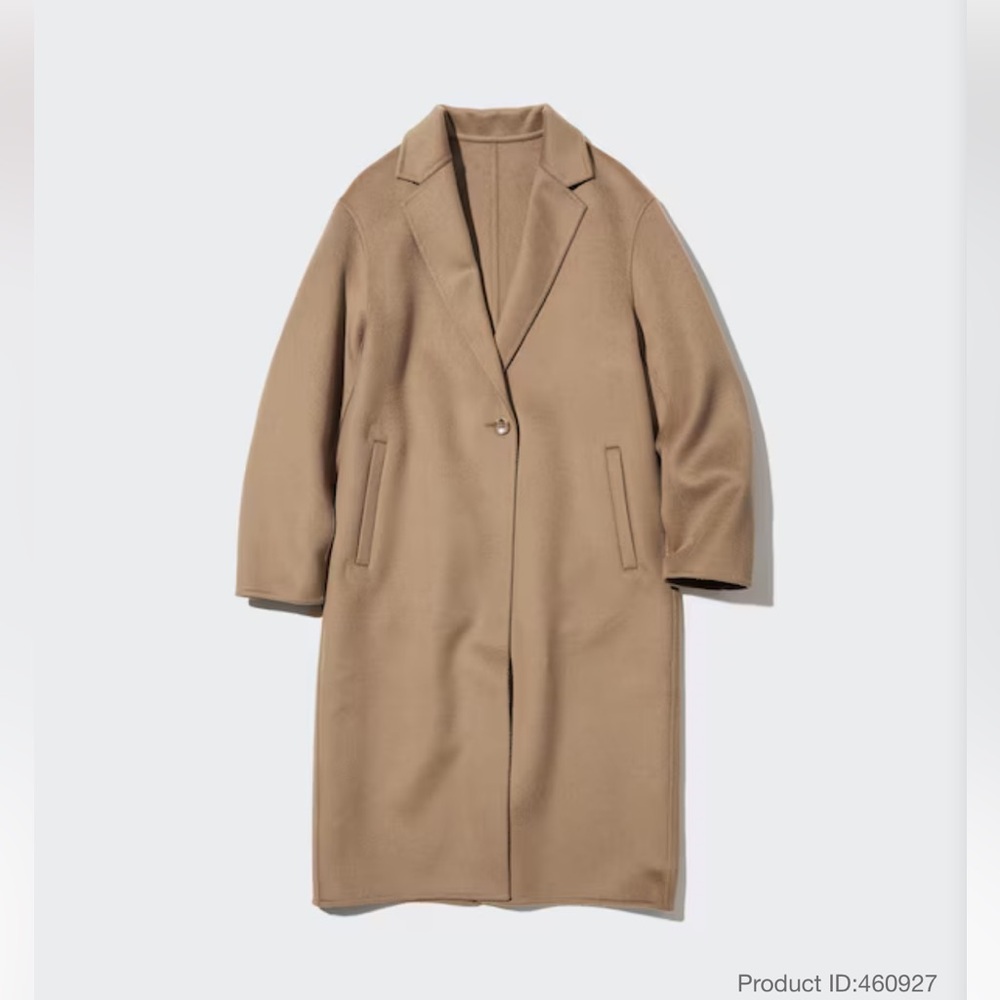 *sold* Uniqlo double face wool wrap coat - Picture 7 of 7